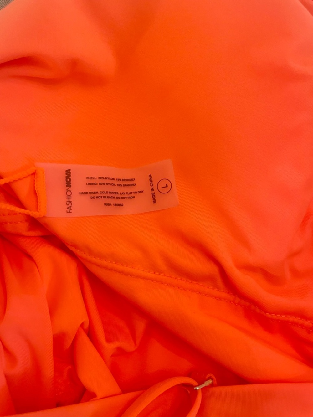 Fashion Nova One-Shoulder Neon Orange Cutout Swimsuit - Picture 4 of 5